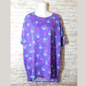 Lularoe Disney Blouse Size M Purple Teal